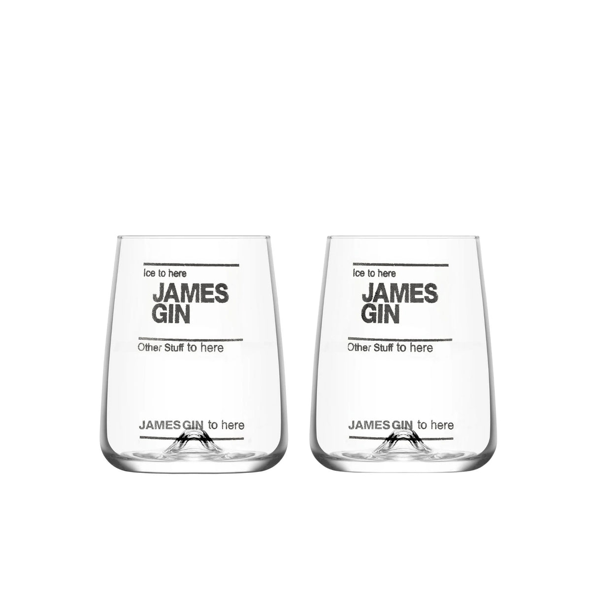 The James Gin Generic Cocktail Mixing Glasses