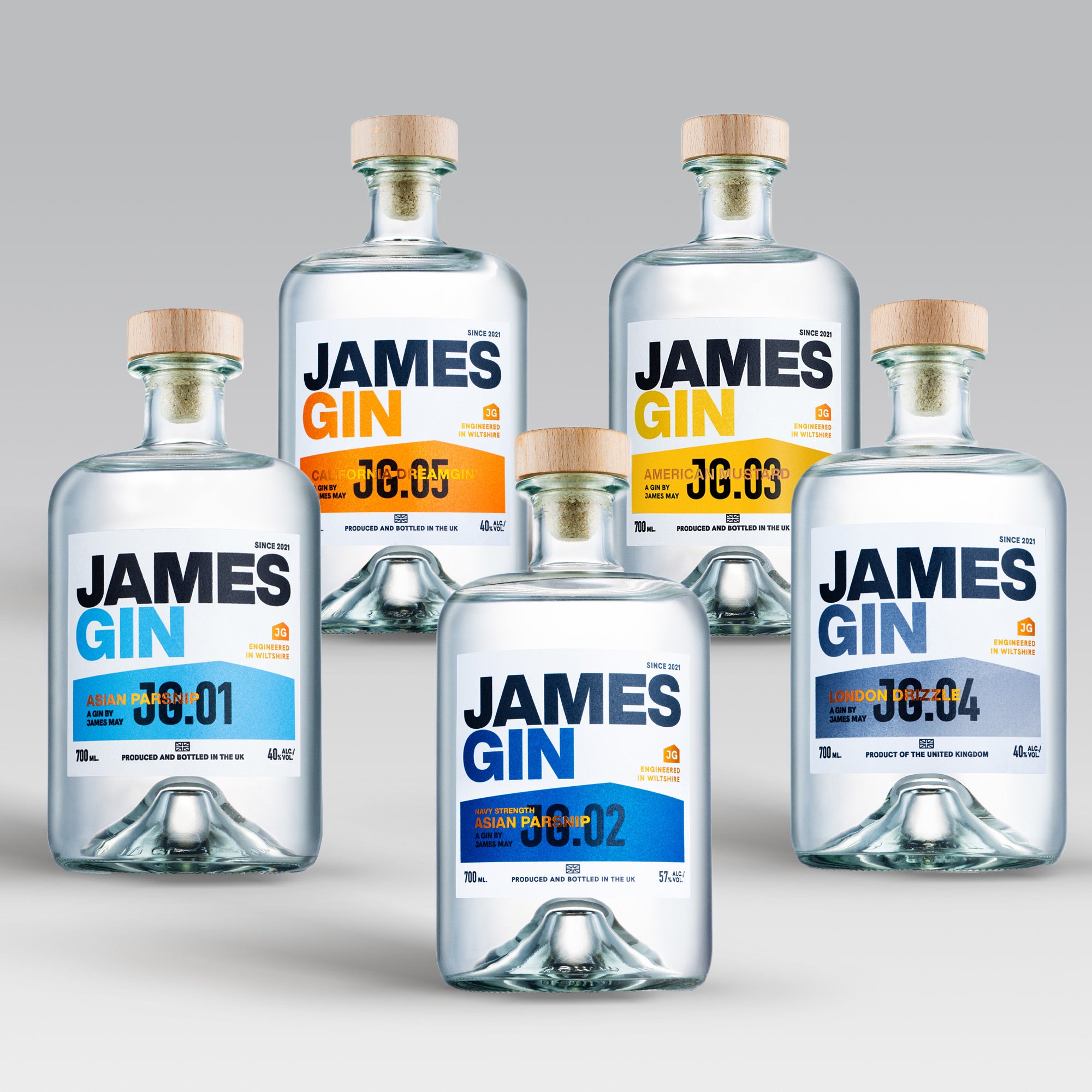The Famous Five - The Complete James Gin Collection | Award Winning Gin by James May